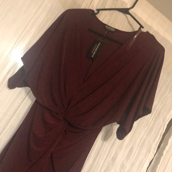 Brand new with tags burgundy knot dress - Picture 2 of 3
